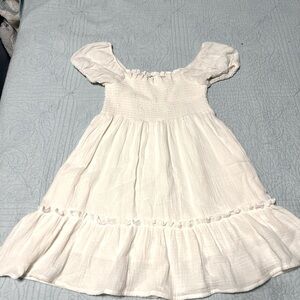 Hello Frankie by Francesca's Boutique White Smocked Dress